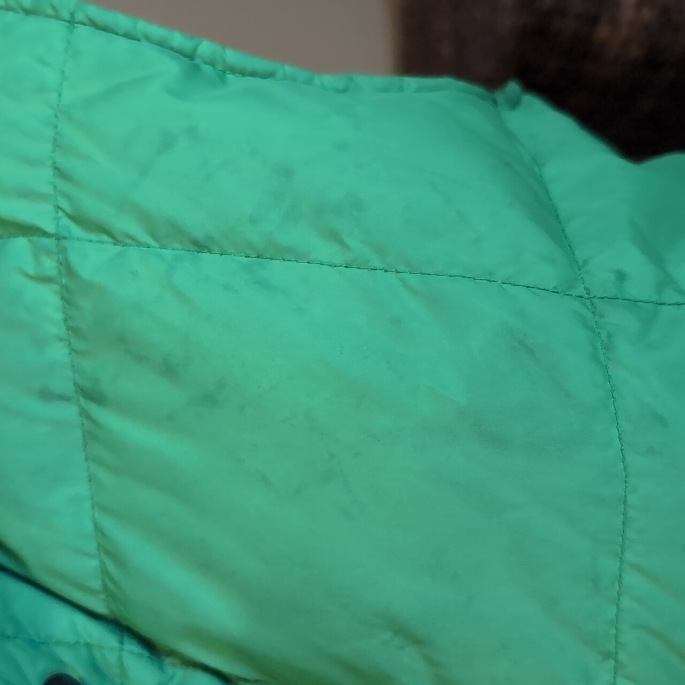 LAND’S END Down Filled Quilted Vest BRIGHT Green WMS Size M - Picture 9 of 14